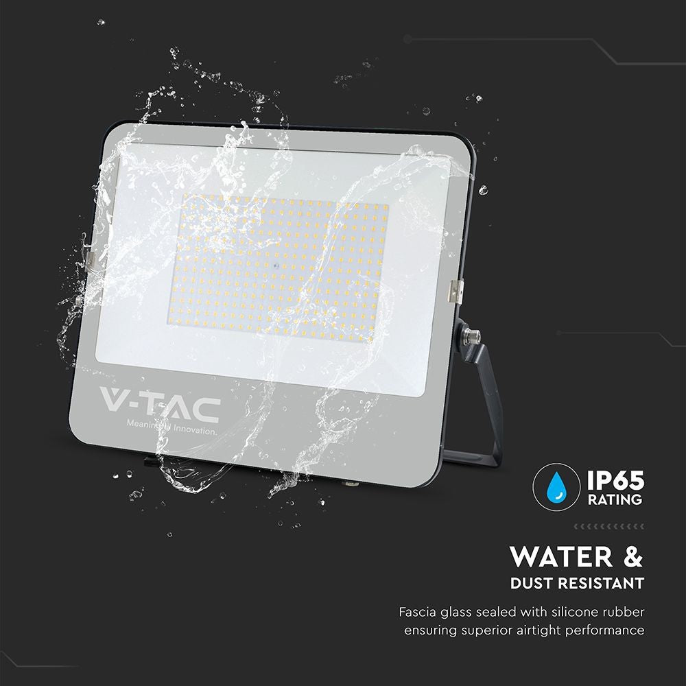 V-Tac 200W LED projektør - 185LM/W, arbejdslampe, udendørs - 100W, 230V, 37000lm, RA70, 5 års garanti, IP65
