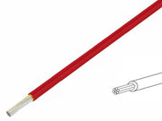 Silikoneledning - 0,75mm² trådet, 180°C Rød (metervare)