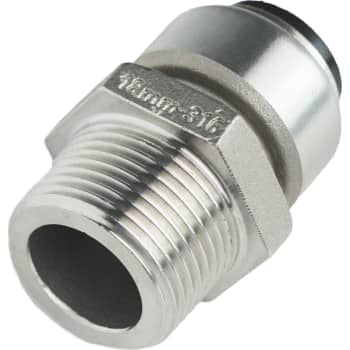 Roth overgang 22 x 3/4" nippel, indstikfittings i rustfri stål