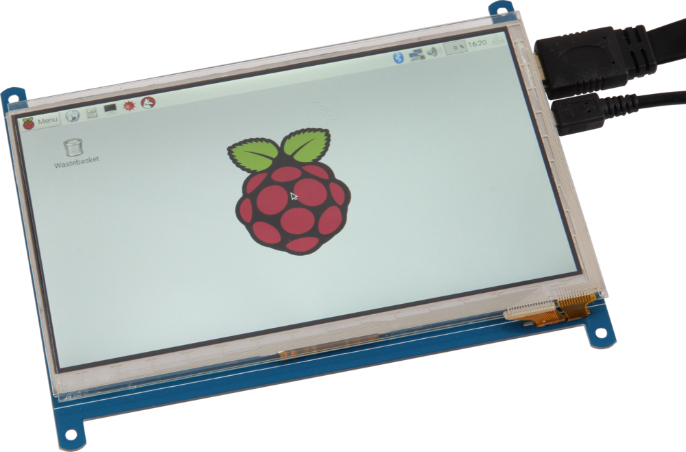 7" touch skærm til Raspberry PI (1024x600) HDMI