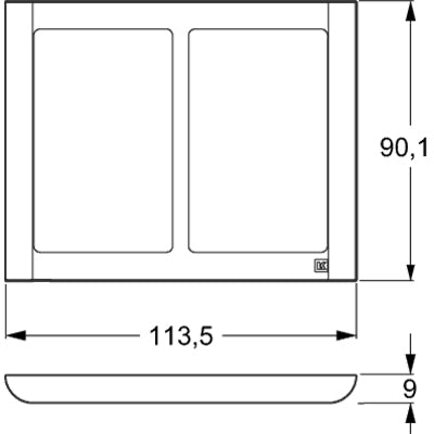 LK Fuga ramme SOFT 63 2x1½m - stålmetallic