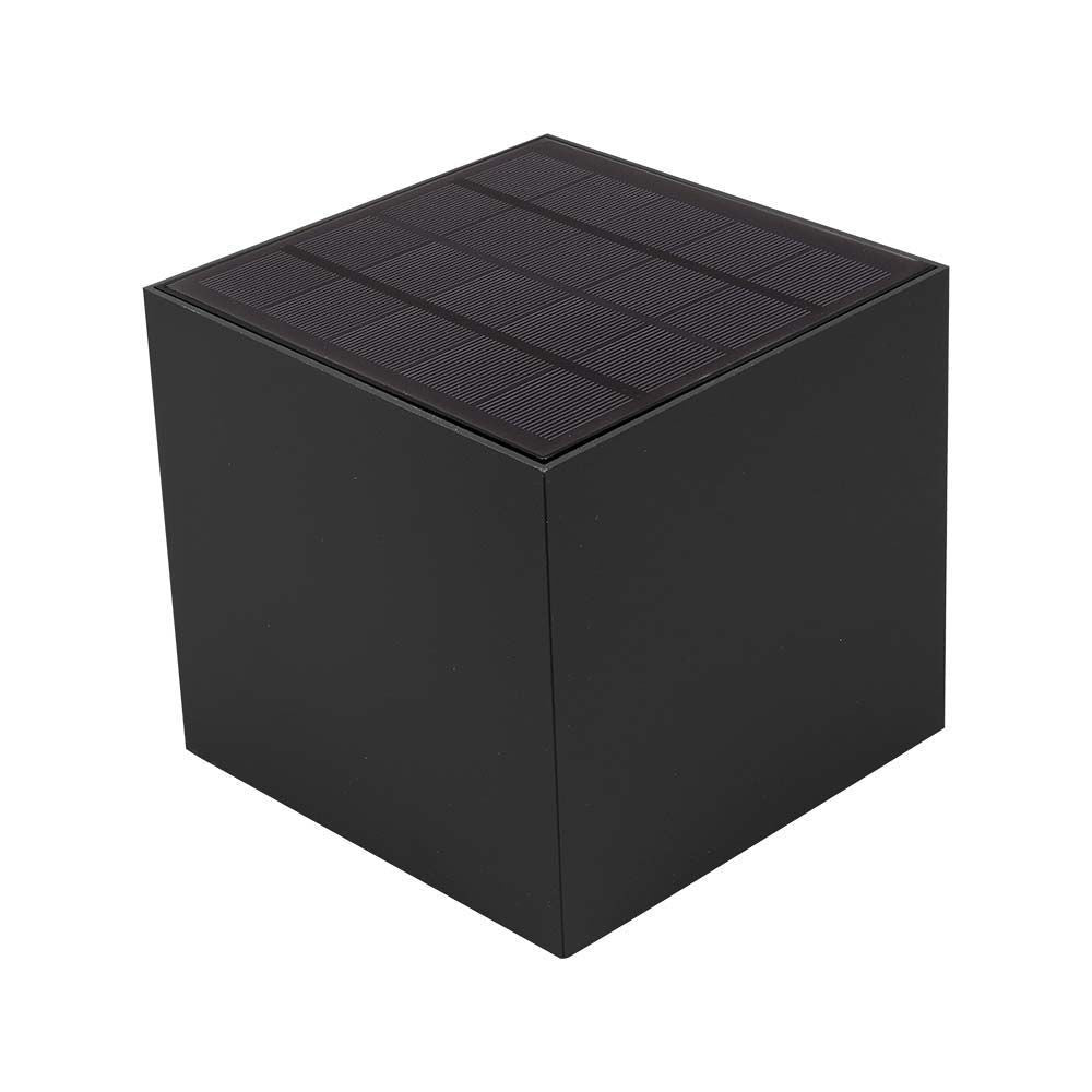 V-Tac 3W Solcelle væglampe LED - Sort, sensor, IP65, effekt 9W, 860lm, IP65.