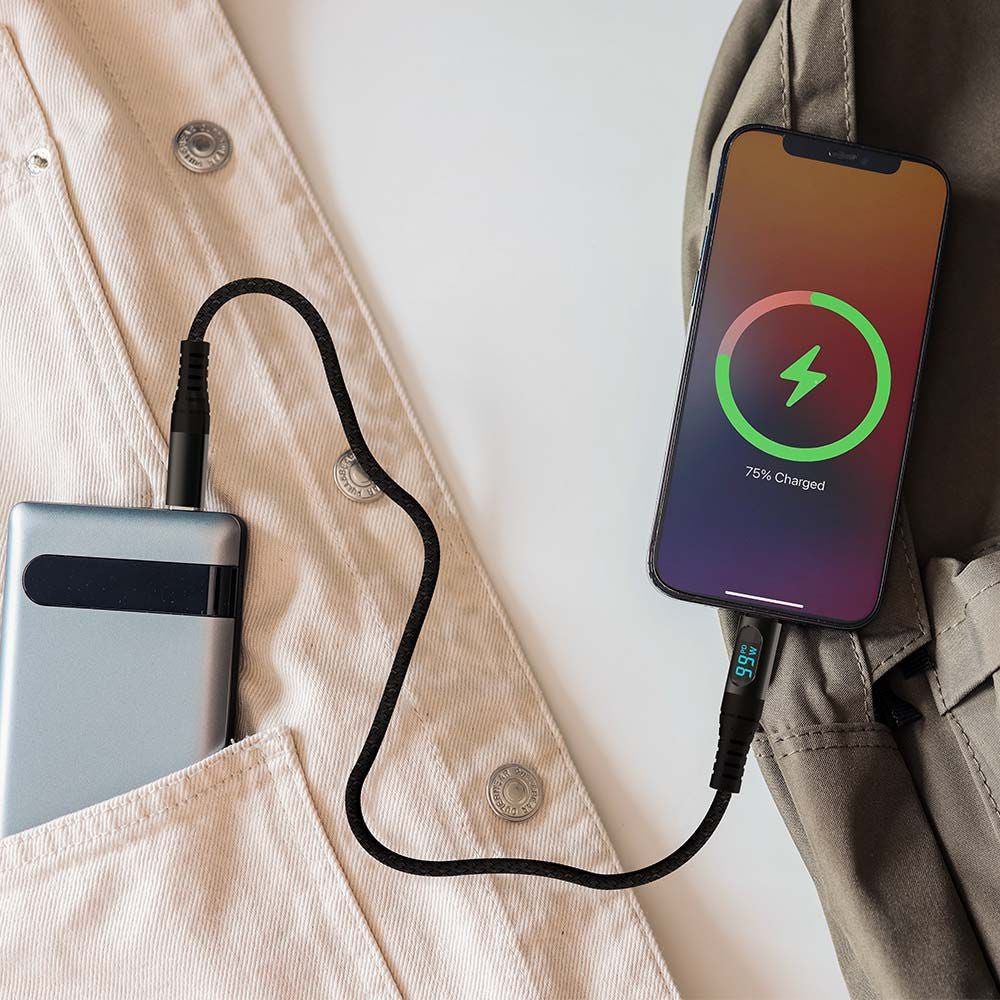 1m USB-C-kabel - sort