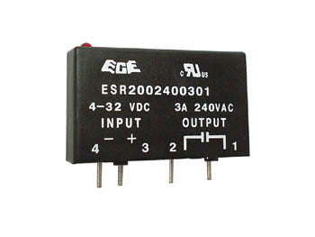 Solid state relæ - 4-32Vdc, 240Vac / 3A, 1 x slutte, m. LED