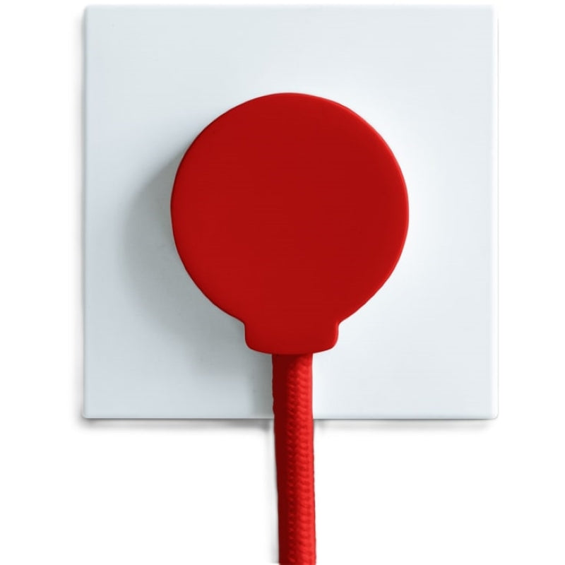 NORM flad stikprop, rød - Schuko