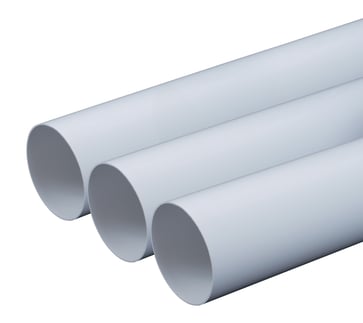 Rund Ø100 kanalrør L=1,5m PVC