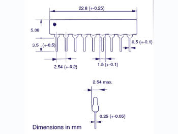 Modstandsnetværk - 8 x 3,3kOhm, 0,2W (1 fælles)