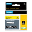 DYMO Rhino industri tape fleksibel nylon sort på gul 12mmx3,5m