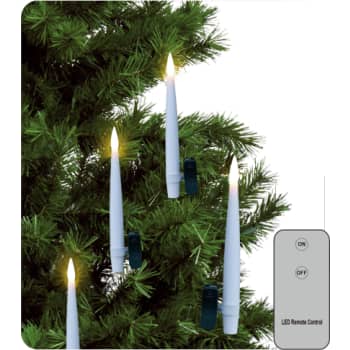 Juletræslys dekorativ 10 stk. højde 15 cm.