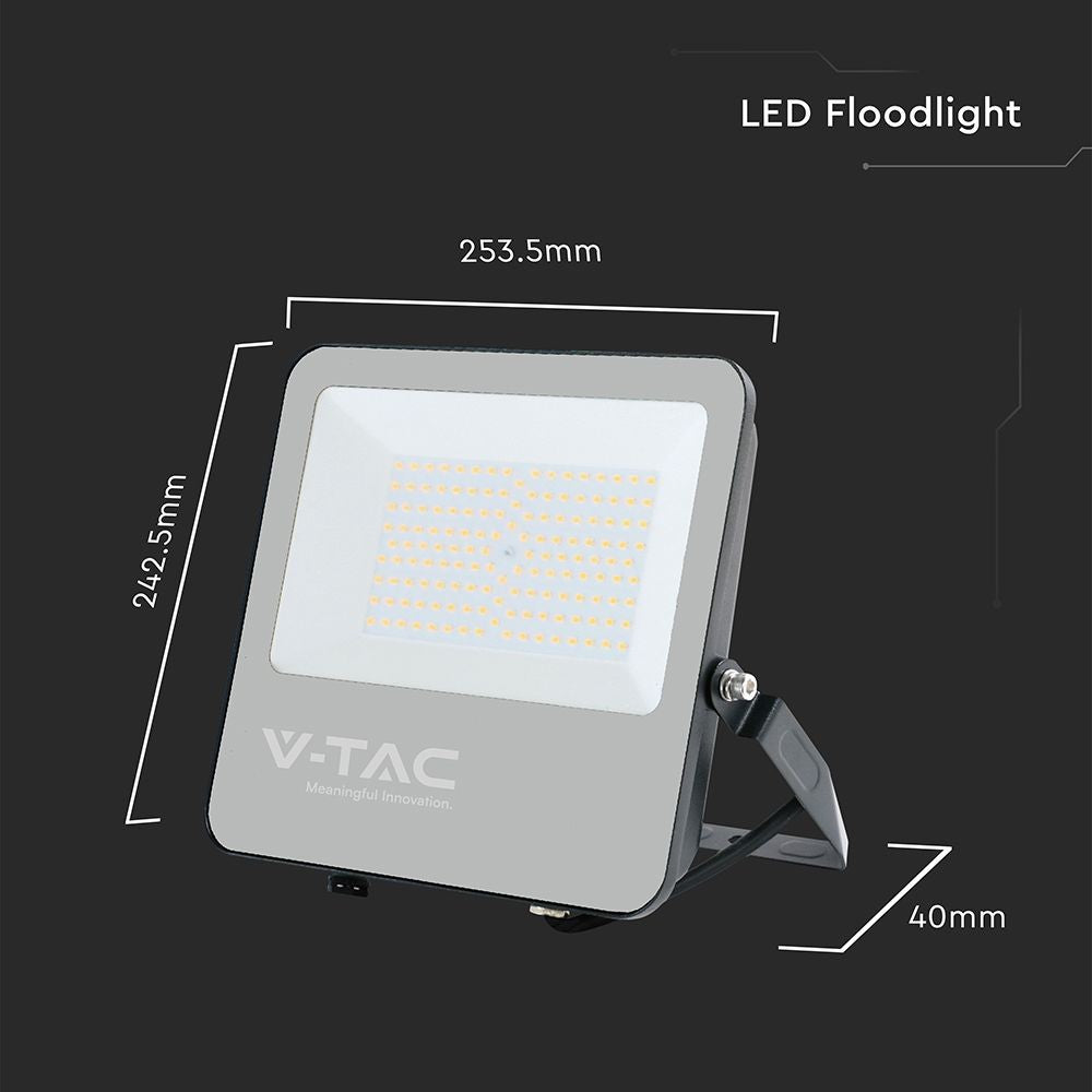 V-Tac 100W LED projektør - 185LM/W, udendørs arbejdslampe med 5 års garanti