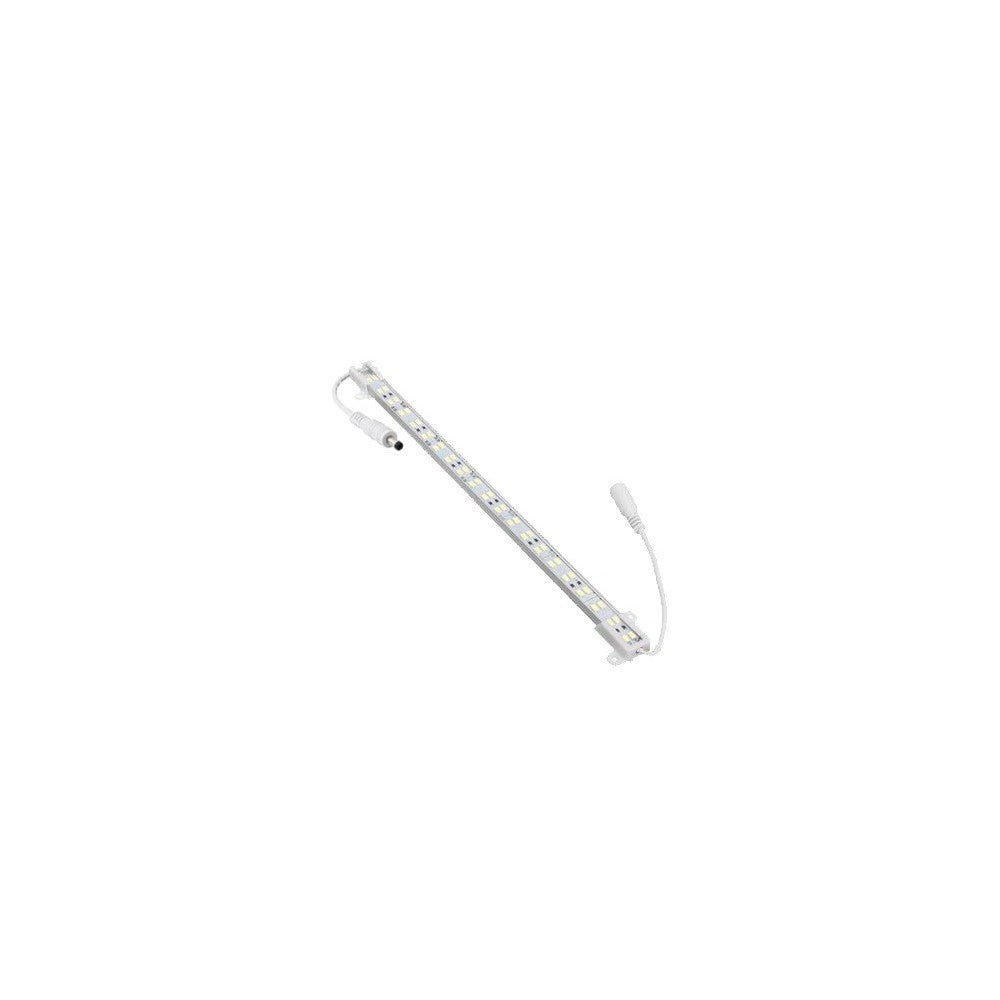 1 meter vandtæt aluprofil til akvarie - 24V, 16W LED, 5:1 hvid/blå fordeling, IP65, med stik
