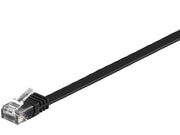 UTP netværkskabel, FLAD - 2xRJ45, CAT6, Sort (0,5m)