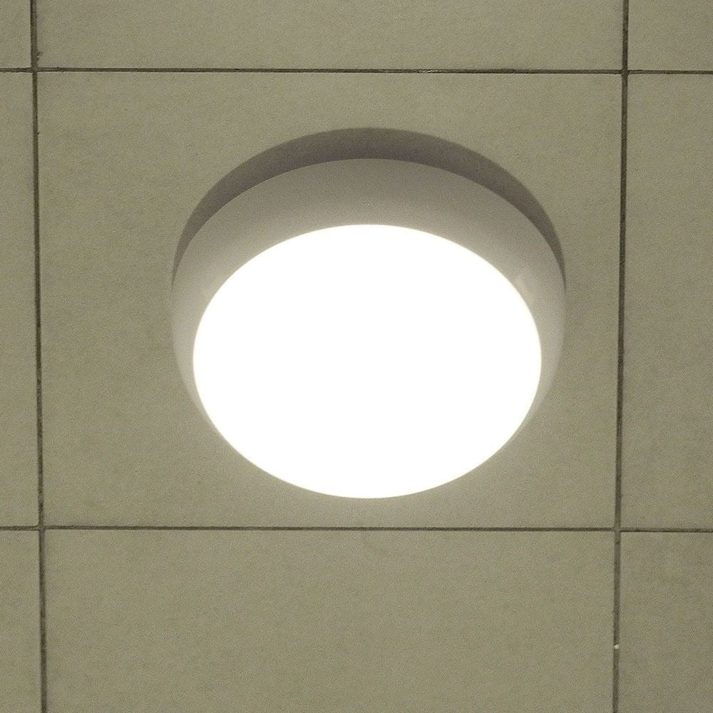 V-Tac 15W LED loftslampe med mikrobølgesensor, skumringssensor og vågelys, IP65, inkl. lyskilde