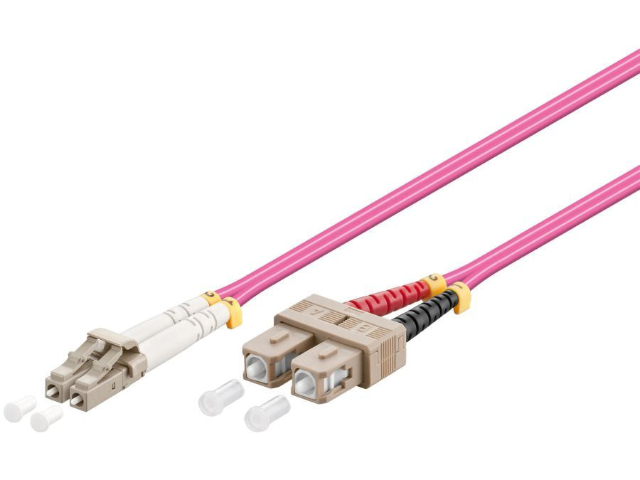 Fiberoptisk netværkskabel LC-SC multimode OM4 (2m)