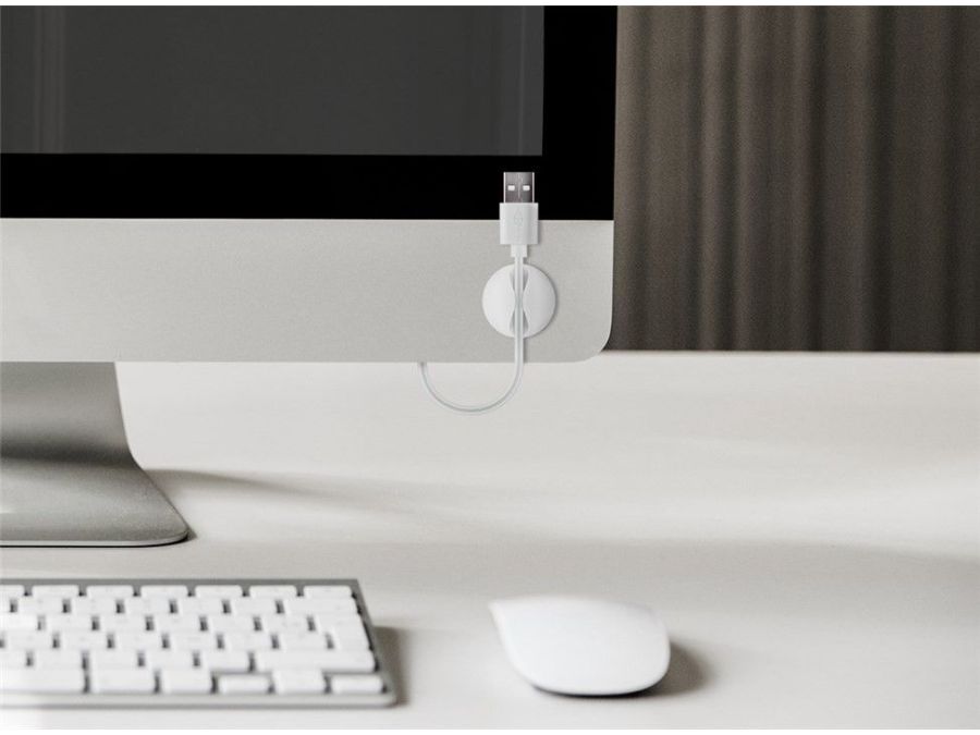 Fleksible kabelholdere - Selvklæbende, Hvid (5 stk.)