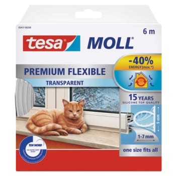 tesamoll® silikonetætningsliste O-profil 6mx8,5mmx9mm klar