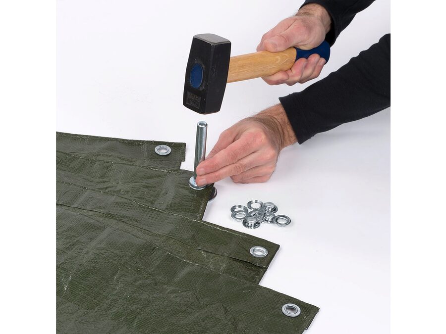 Presenningsøjer, inkl. hugpibeværktøj - Ø12,5mm (30 stk.)