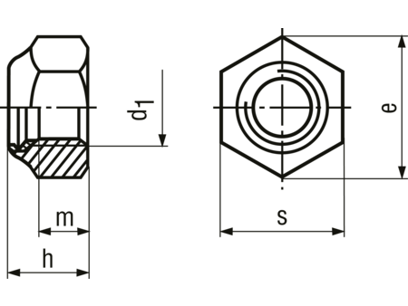 Møtrik, selvlåsende - M2,5 x 3,7mm, HEX-5mm (25 stk.)