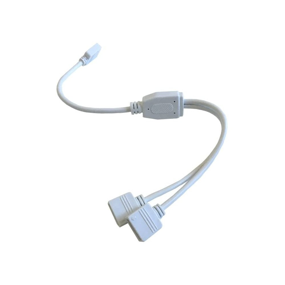 RGB+WW kabel 2-vejs splitter - 12/24V, hvid - Tilslutning af to RGB+WW LED-strimler til en enkelt strømkilde (12V-24V) - 60cm længde