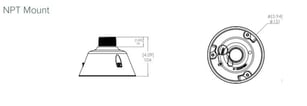 NPT adaptor til IP PTZ PD IRPTZ-MNT-NPTA1