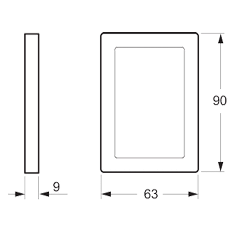 LK Fuga ramme BASE 63 1½m - koksgrå
