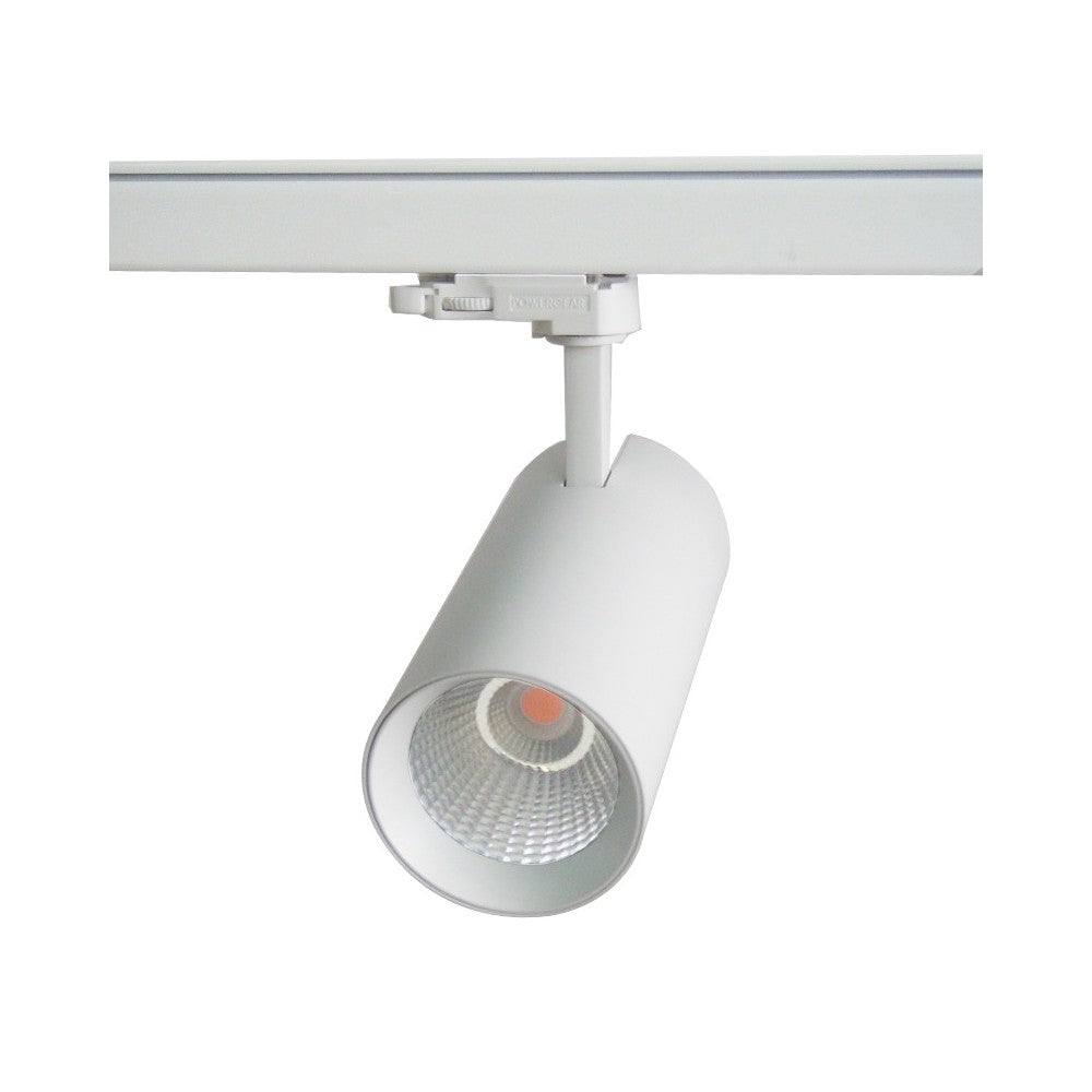 LEDlife Hvid Skinnespot 30W - 130lm/w, RA90, 3900lm, Flickerfri, 3-faset, Erstatter 85W