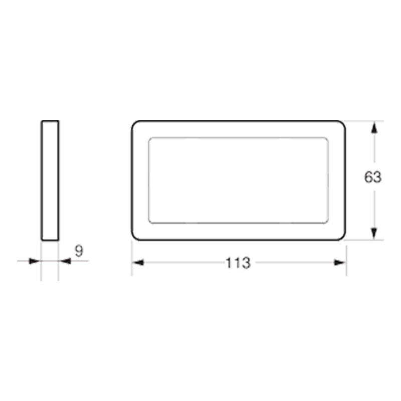 LK Fuga ramme BASE 63 2m - lysegrå