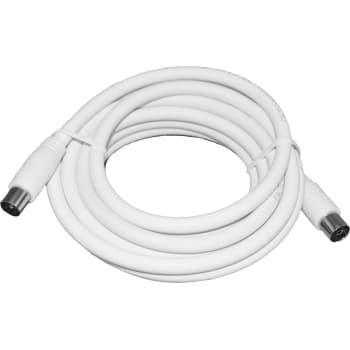 Antennekabel 5 meter med IEC stik hvid
