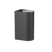 2-vejs væglampe GU10 - rund, sort, aluminium, IP44 - Ideel til udendørs belysning