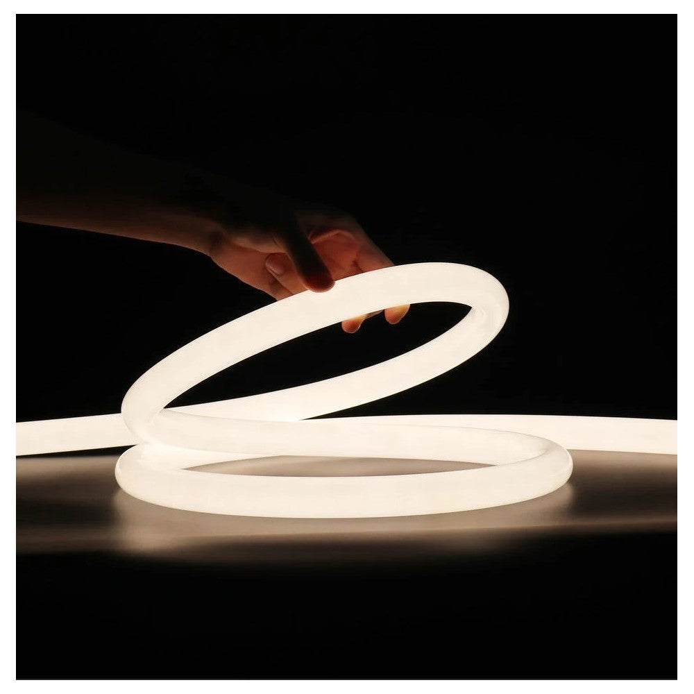 Hvid D15 CLIP-ON Neon Flex LED Strip - 10W/m, IP67, 230V, 900lm/m, RA85