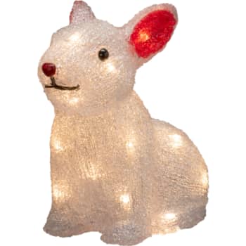 Konstsmide Kanin i akryl 22 cm, 24 varmhvide LED.