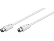 Antennekabel - COAX han/hun, 3C-2V CSS, Hvid (15m)