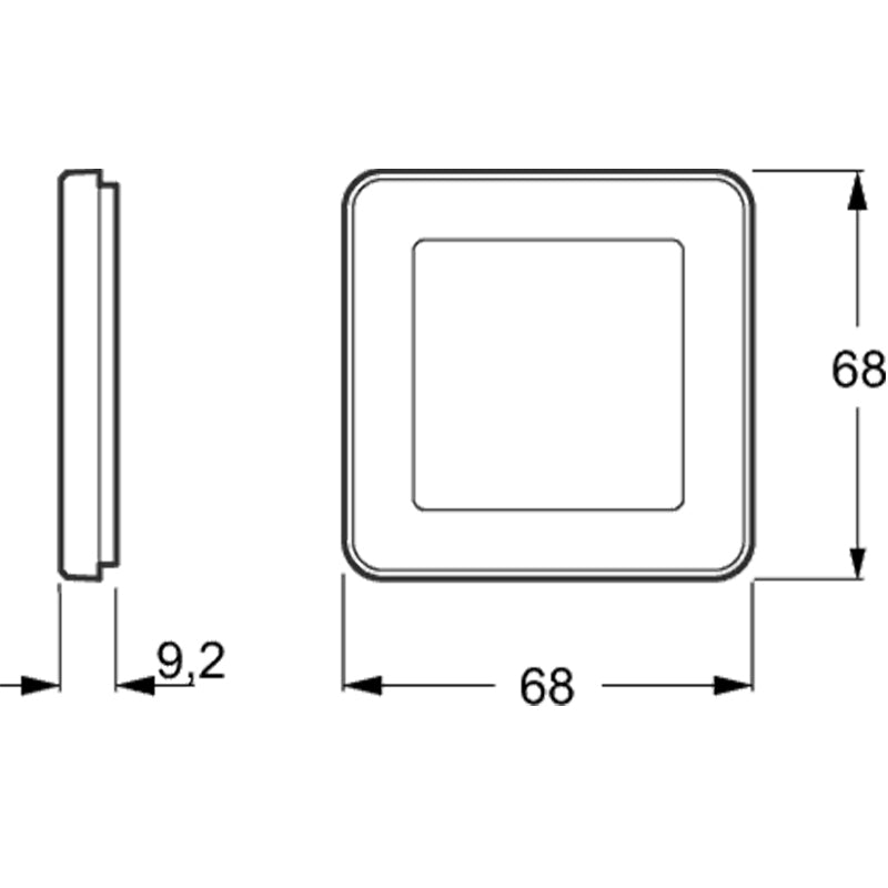 LK Fuga ramme CHOICE 68 1m - transparent