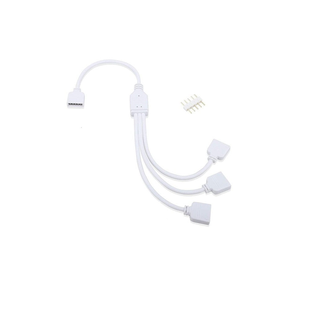 RGB+WW kabel 3-vejs splitter - 12/24V, hvid tilbehør til LED-belysning