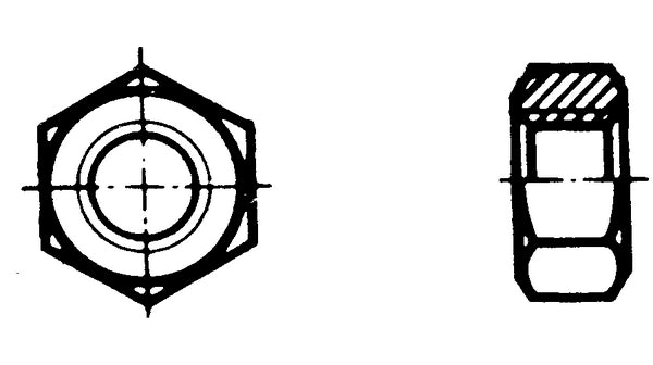 Møtrik, sekskantet - M3 (25 stk.)