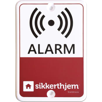Præventivt alarmskilt udendørs, PVC, vejrresistent
