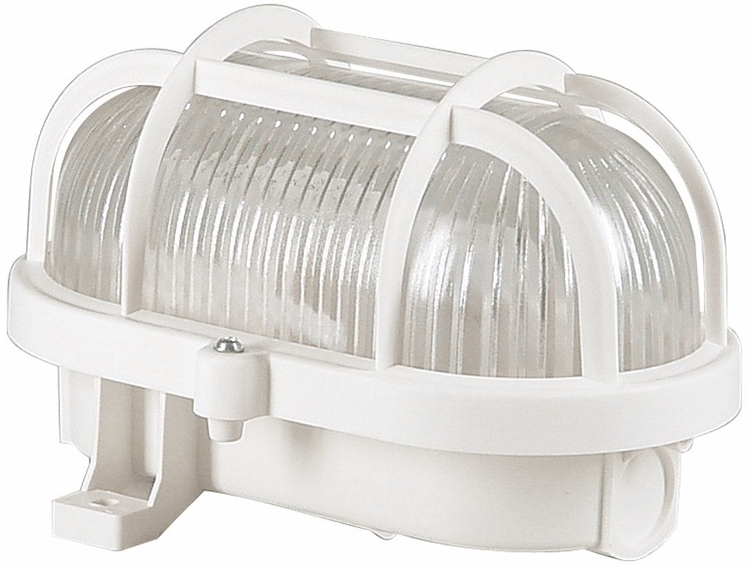 SKOTLAMPE OVAL 1X60W HVID