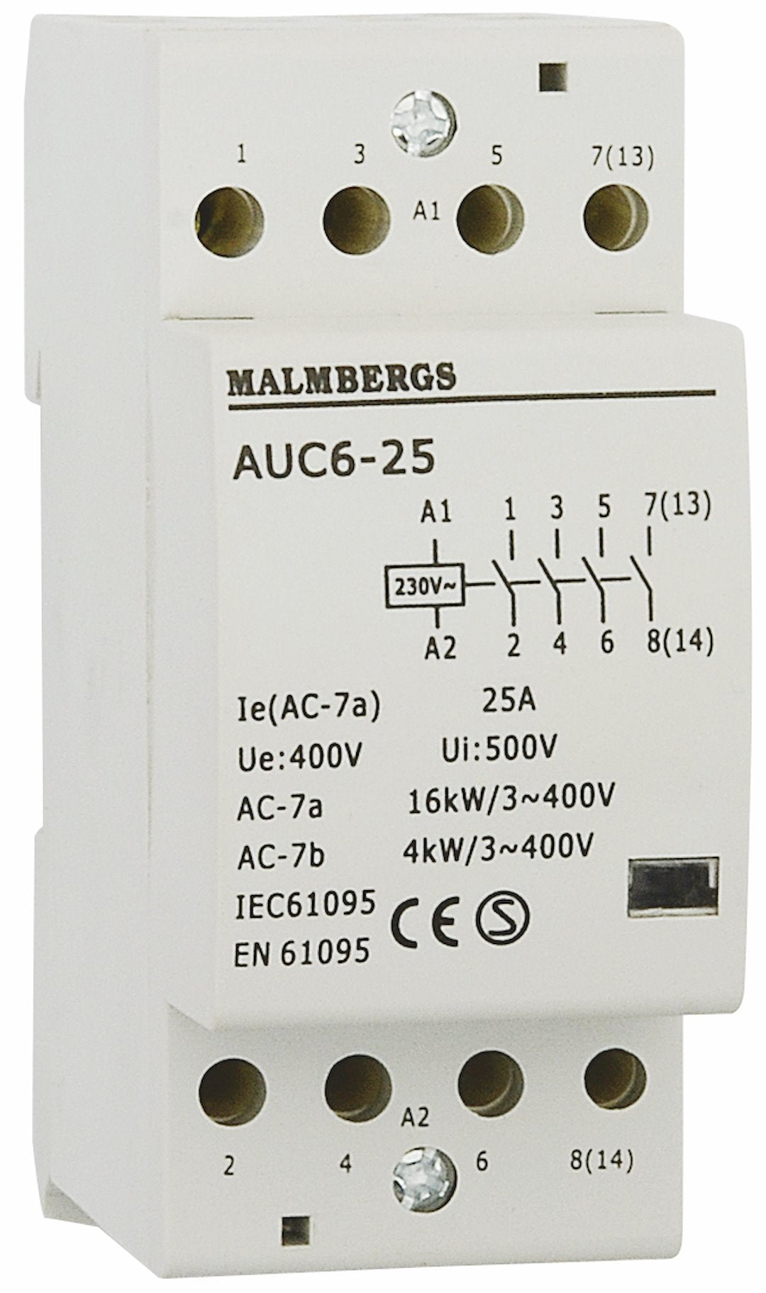 INST.KONTAKTOR 25A 230V 4-P 2M