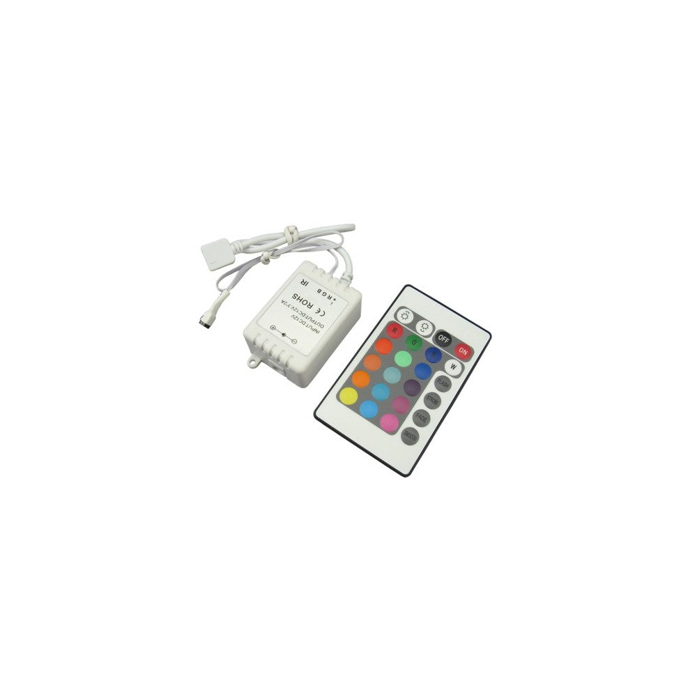 RGB Kontroller med Fjernbetjening - 12V (72W), 24V (144W), Infrarød