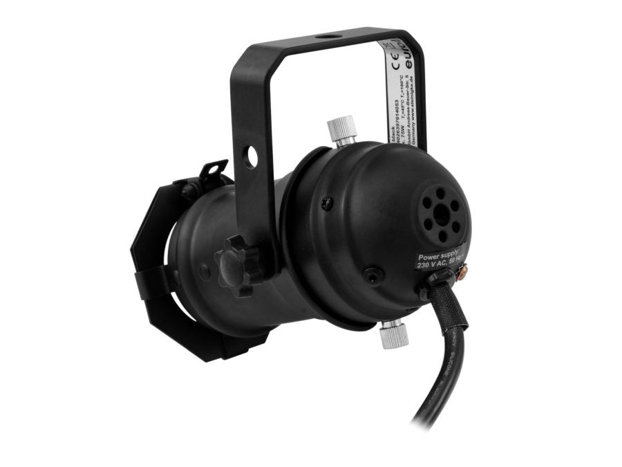 PAR16 lampehus - Sort, GU10, kabel m. stik