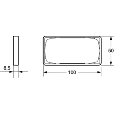 LK Fuga ramme Baseline 50 2m vandret - koksgrå