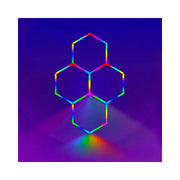 Hexagon RGBIC 4 felter komplet sæt med Bluetooth controller - 64W