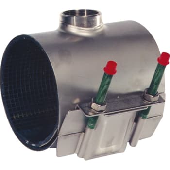 AVK 87-94mm x 1.1/4" bandagemuffe m/gevind, AISI316