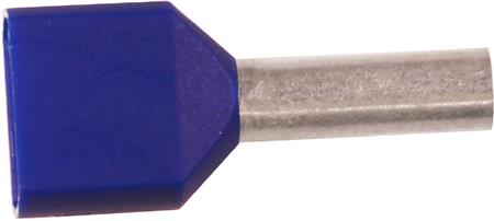 ISO. TWIN-TERMINALRØR 2X2,5MM² L10 BLÅ