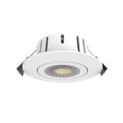 LEDlife Dim2Warm+CCT indbygningsspot - Roterbar, Ø8,3 cm, 7W, hvid kant, dæmpbar, 230V, RA96