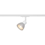 Spot PURIA TRACK 1F, GU10, hvid med satineret glas