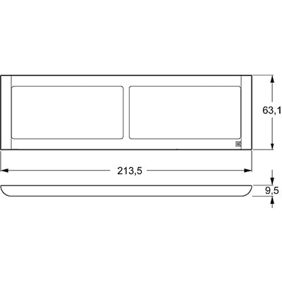 LK Fuga ramme SOFT 63 2x2m vandret - koksgrå