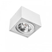 CHLOE AR111 GU10 IP20 firkantet hvid - 230V LED-spot til loftmontering med GU10 fatning og hvidt firkantet design