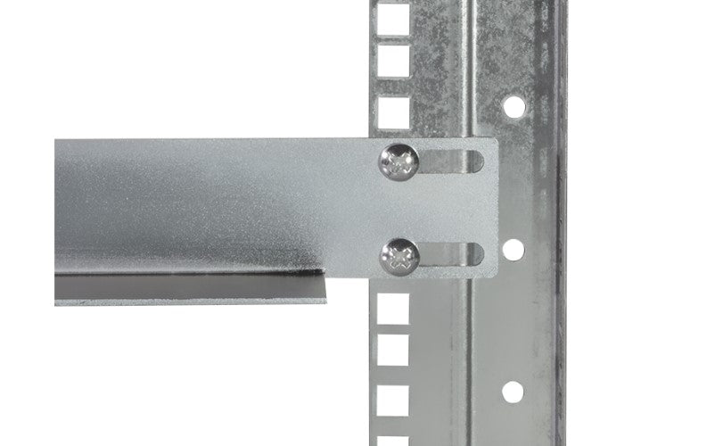 Sidevinkelbeslag til 19" Racks - 600mm, Stål (2 stk.)