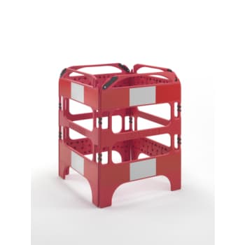 SAFEGATE foldbar sikkerhedsafspærring, 4 sider x 75 cm